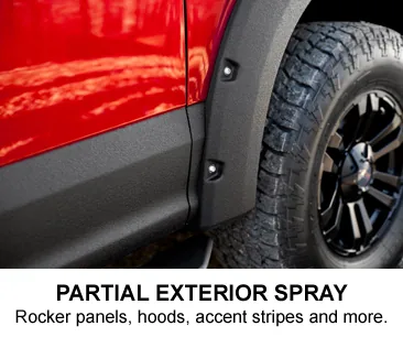 LINE-X coated vehicle panels